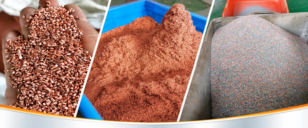 final copper and plastic granules for BS-N135 copper wire shredder machine from bsgh final copper and plastic granules for BS-N135 copper wire shredder machine from bsgh